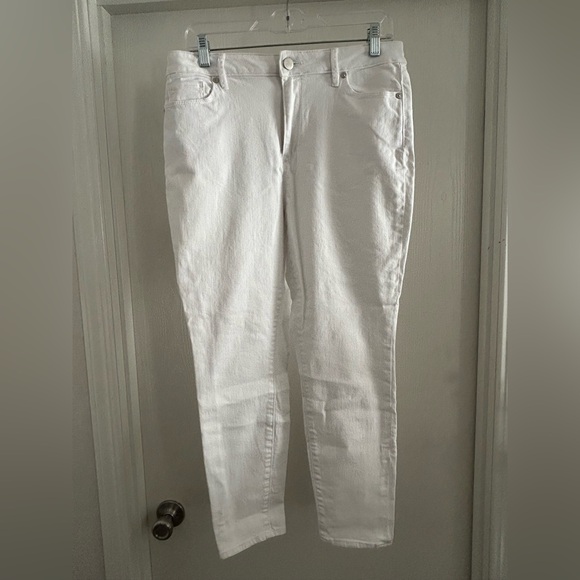 LOFT Denim - LOFT | Women's Curvy White High Waisted Skinny Jeans | Size 30/10P